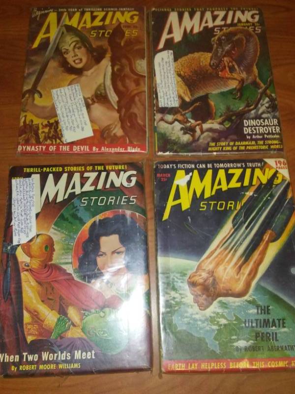 4 Amazing Stories, 1949 - 50. PULP