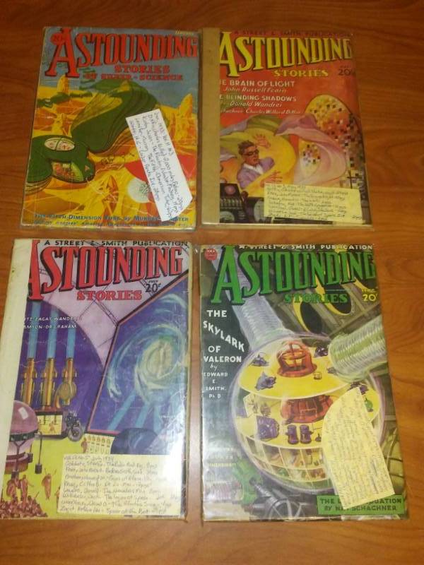 4 Astounding Stories, 1933 - 34.� PULP