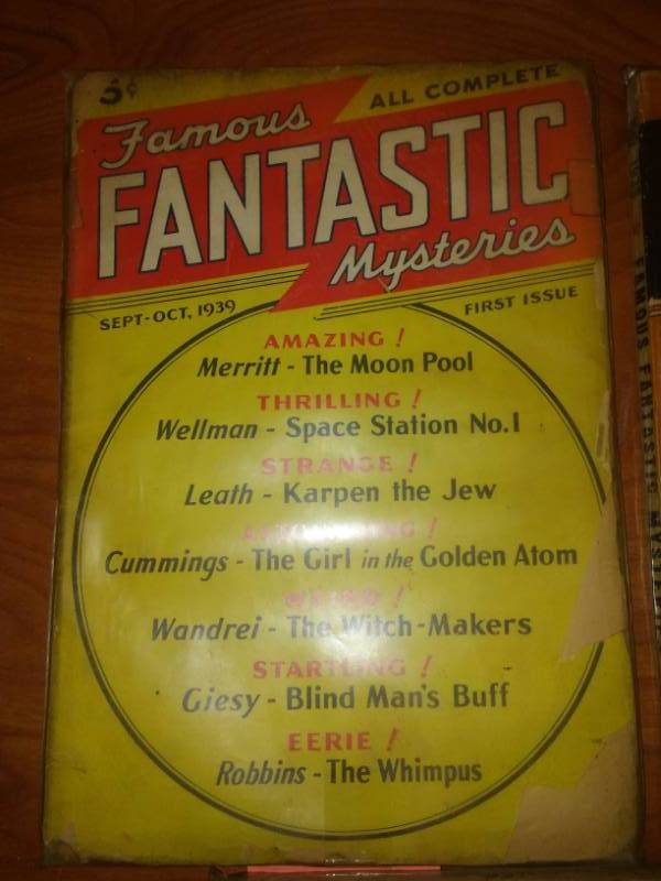 5 Famous Fantastic Mysteries, 1939 - 40. PULP
