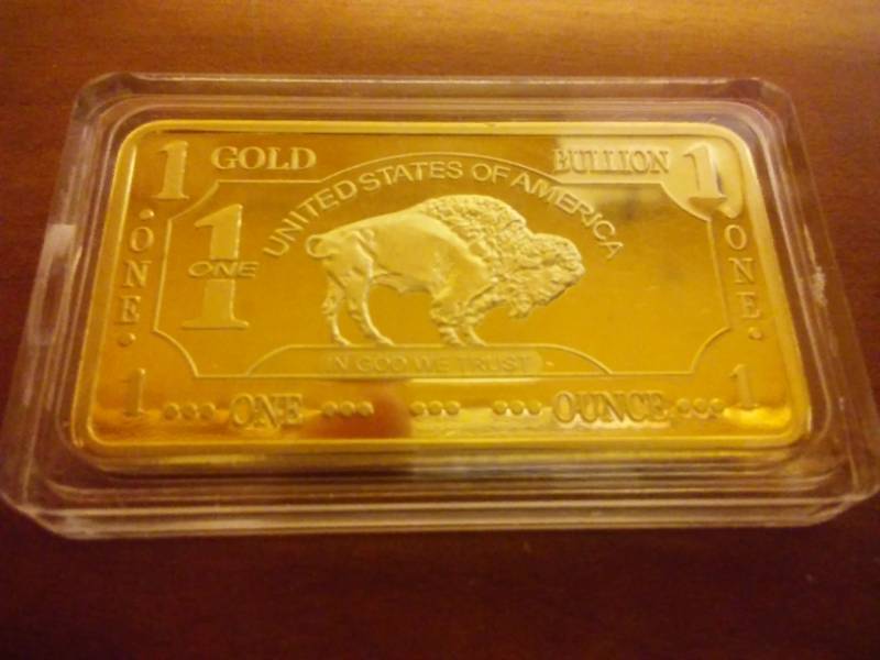 NDSU Bison one troy ounce gold plated 100 Mills 999 fine gold.