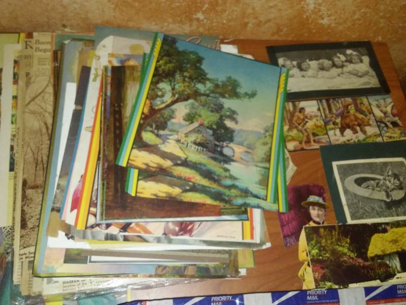 Hundreds of advertisements and newspaper clippings.