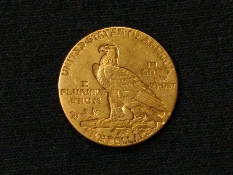 1910 Five Dollars Indian Head Gold ...