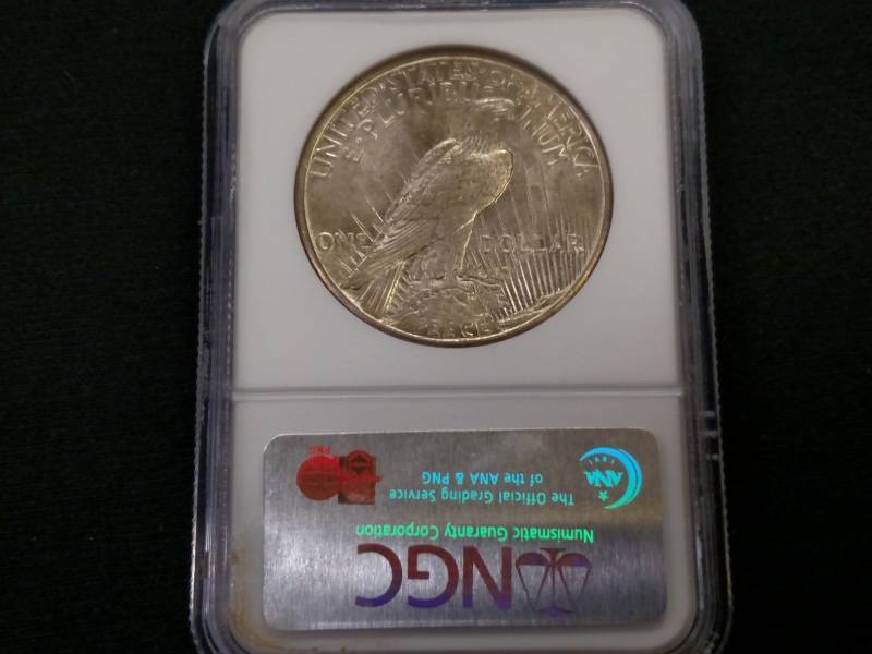 1921 MS62 NGC Peace Silver Dollar...