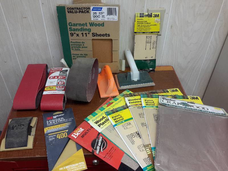 lot 65 image: Various Sheets of Sand Paper, Please See Close-Ups