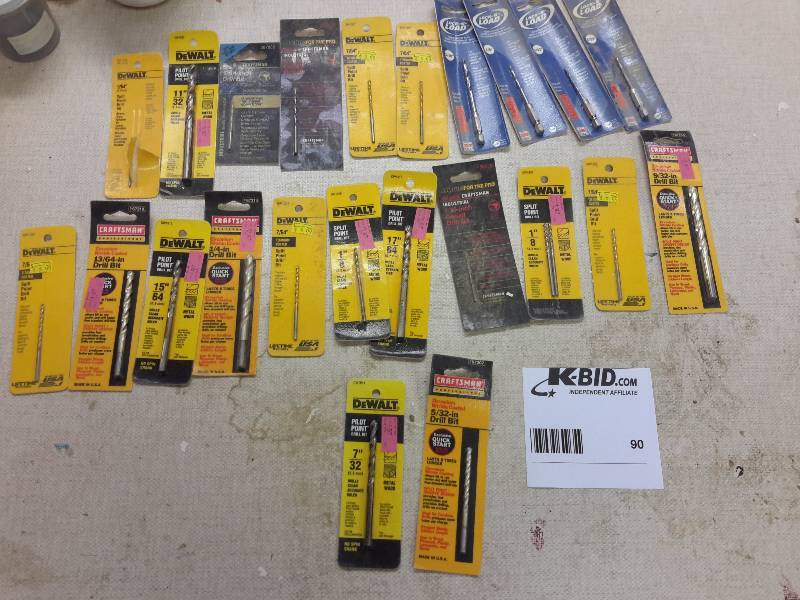 lot 90 image: New In Packaging Drill Bits, Please See Close-Ups