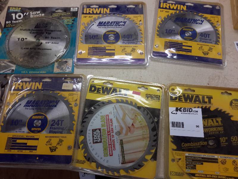 lot 96 image: Various Saw Blades, Please See Close-Ups for Size
