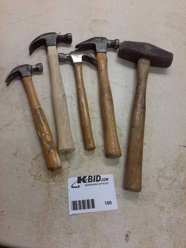 lot 100 image: Lot of Hammers
