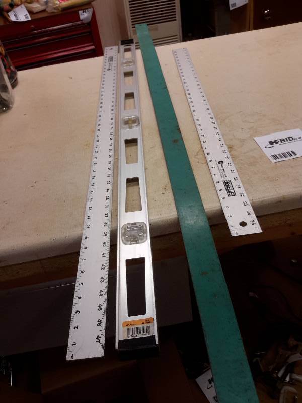 lot 104 image: Lot of Large Rulers and Level