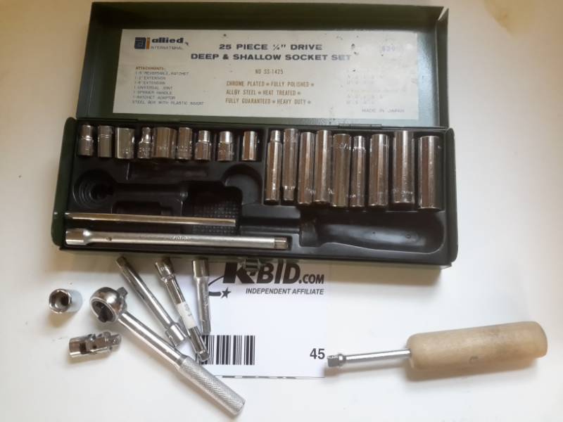 lot 45 image: Allied Deep & Shallow Socket Set