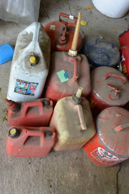 lot 111 image: Gas cans...