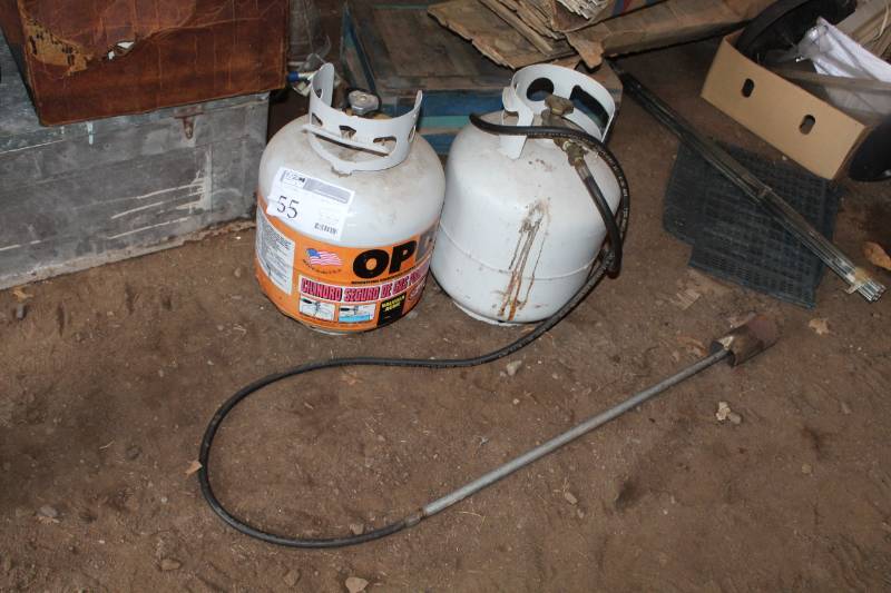 lot 55 image: Lot of (2) LP Portable Tanks w 1-LP Torch