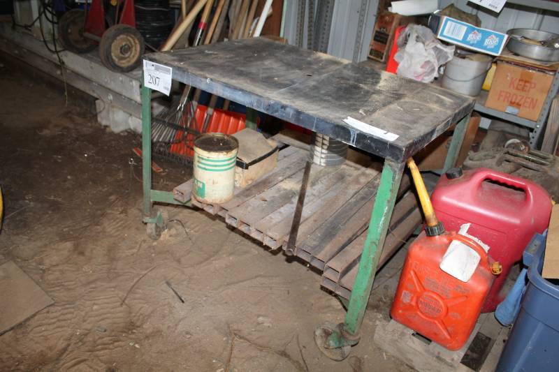 lot 207 image: Rolling Metal Table