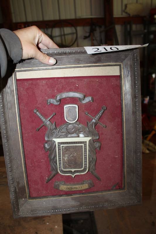 lot 210 image: Getchell Framed Coat of Arms