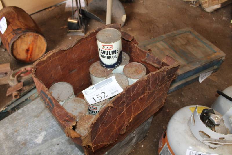 lot 152 image: Lot of (12) Texaco Havoline SAE 10W Motor Oil