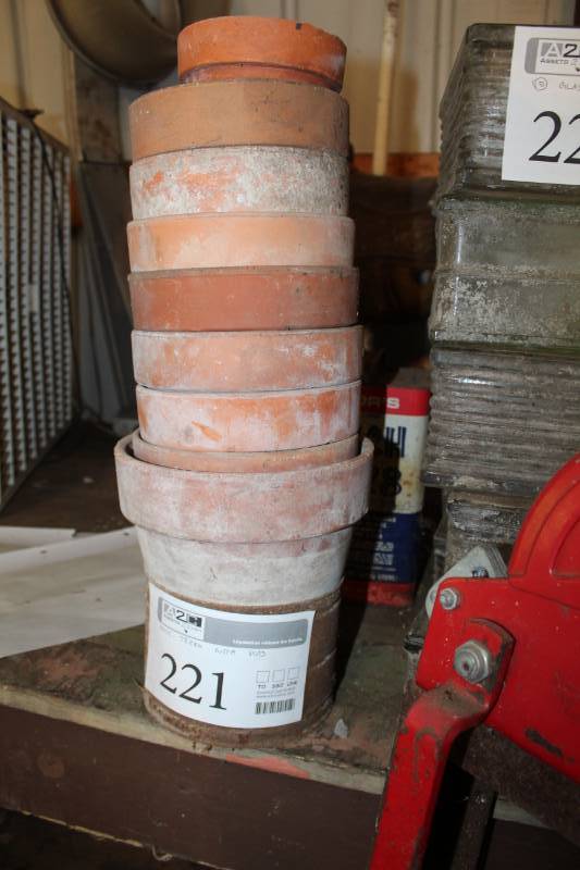 lot 221 image: Terra Cotta Plant Pots