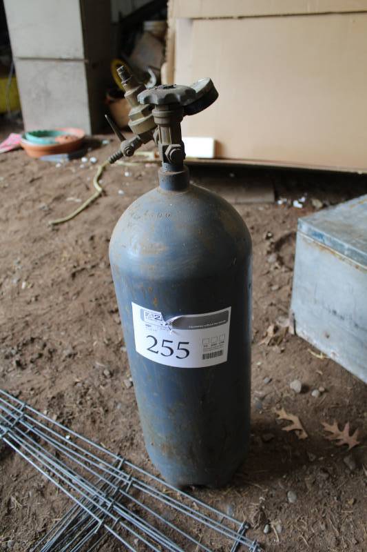 lot 255 image: Torch Tank w Valve Assembly