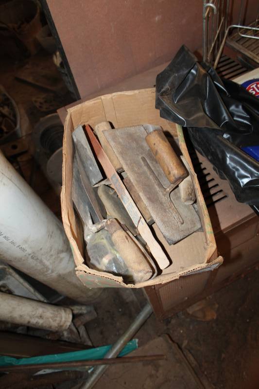 lot 242 image: Hand Tools, Trowels, Paint Supplies