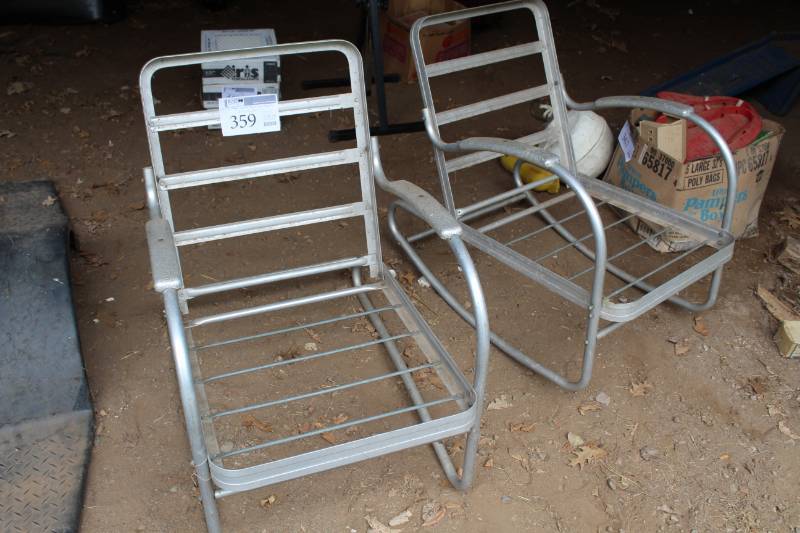 Vintage aluminum hot sale rocking chair