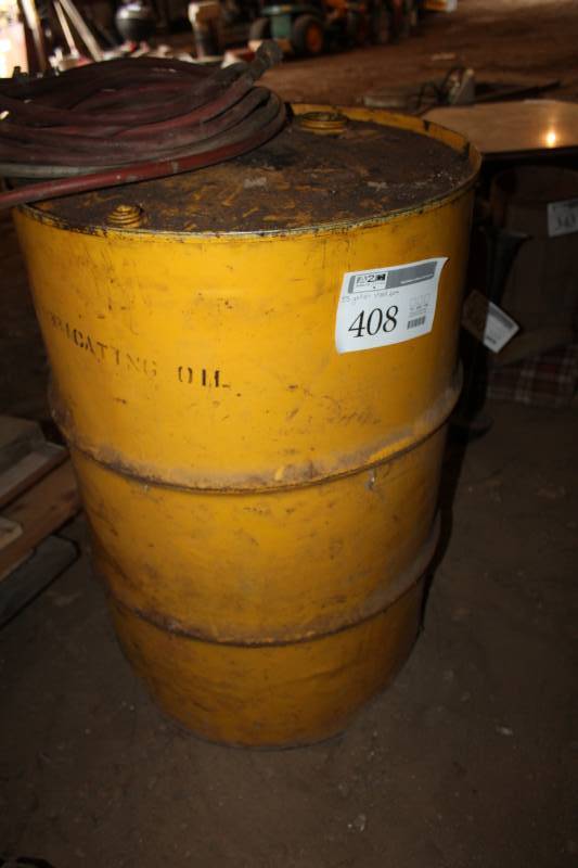 lot 408 image: D-A 55-Gallon Metal Drum