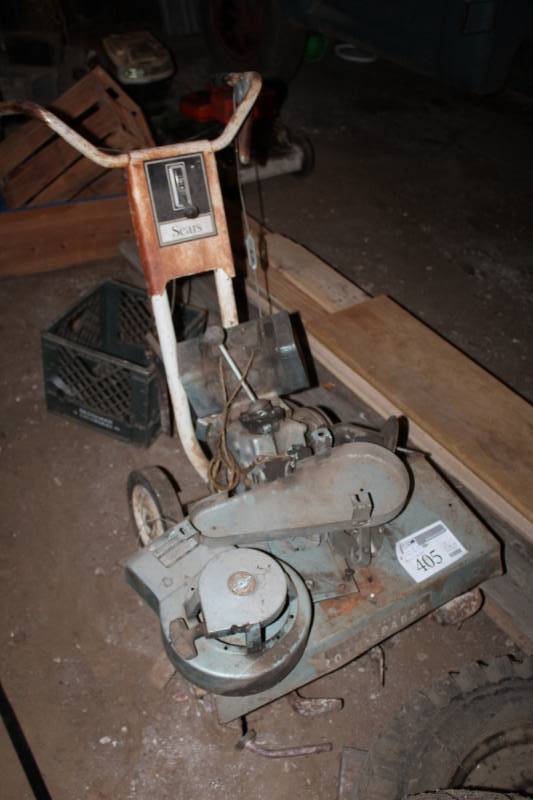 lot 405 image: Vintage Sears Rotospader - Parts