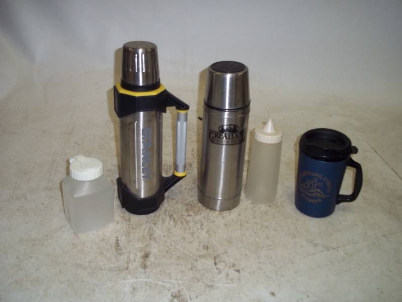 2 Thermos and Bottles with cup