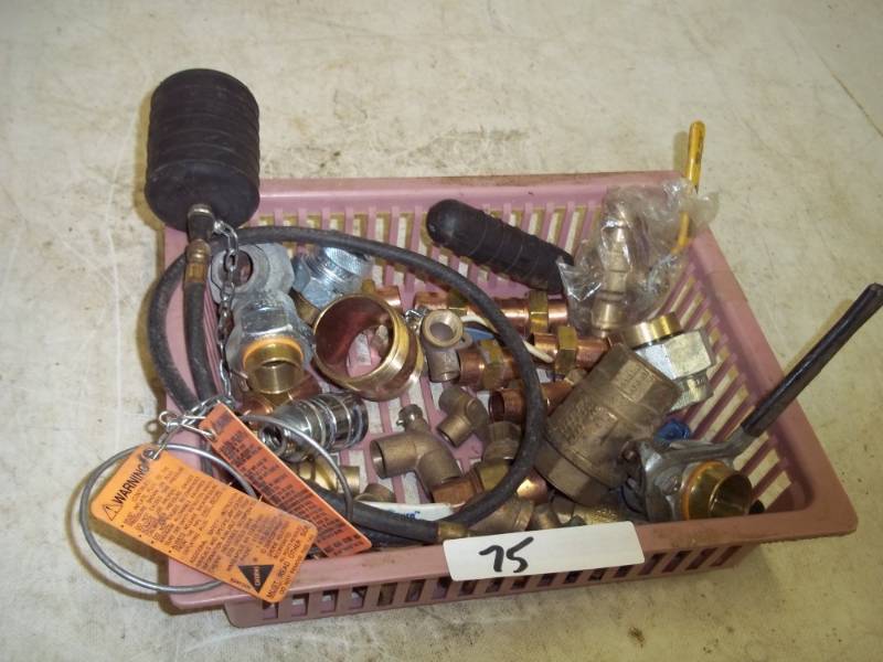 Tray with Valves and copper fittings