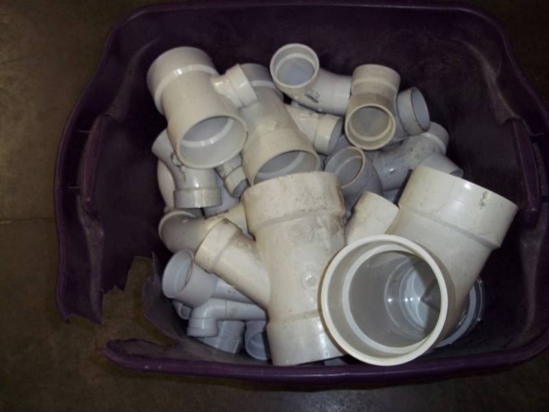 Tote with PVC Fittings