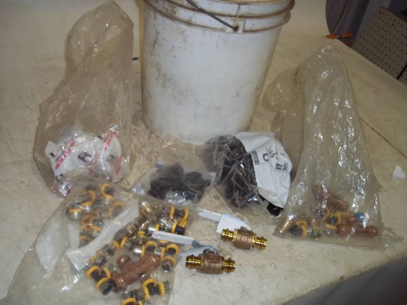 5 Gallon pail with Plumbing supplies