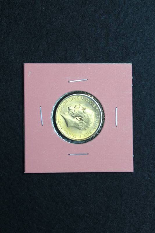lot 8 image: 1915 INDIA GOLD SOVEREIGN GEORGE V