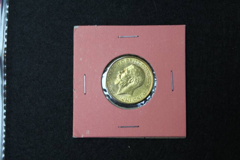 lot 6 image: 1918 INDIA GOLD SOVEREIGN GEORGE V