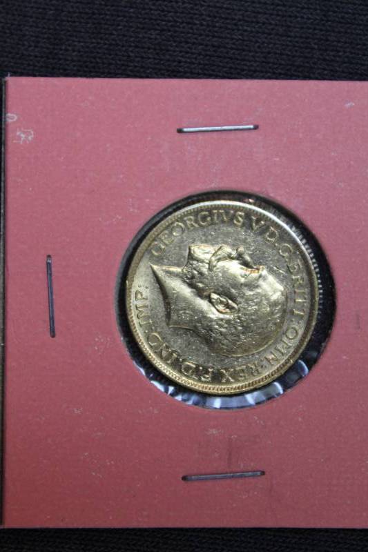 lot 40 image: 1911 INDIA GOLD SOVEREIGN GEORGE V