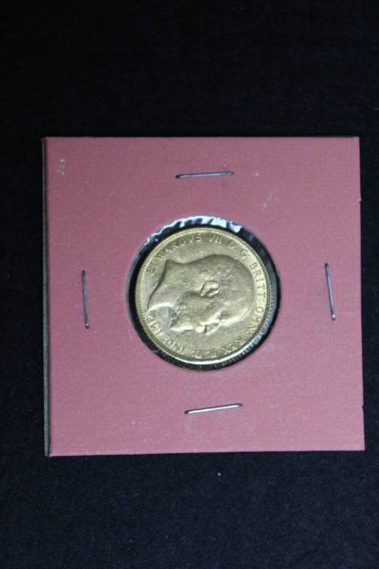 lot 50 image: 1909 INDIA GOLD SOVEREIGN GEORGE V