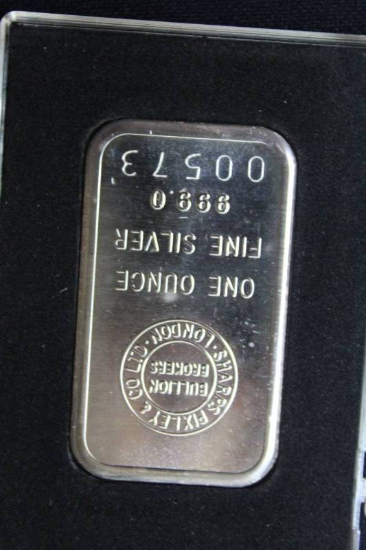 lot 58 image: Sharps Pixely 1 Troy Ounce Silver Ignot