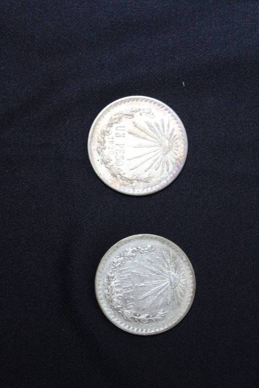 lot 79 image: Lot of (2) 1920  Pesos Coins