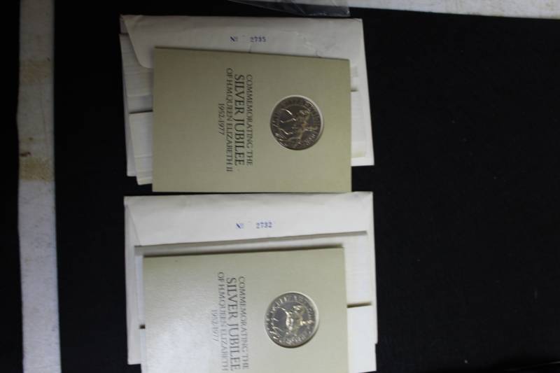 lot 87 image: Lot of (2) Silve Jubilee Crown Coins