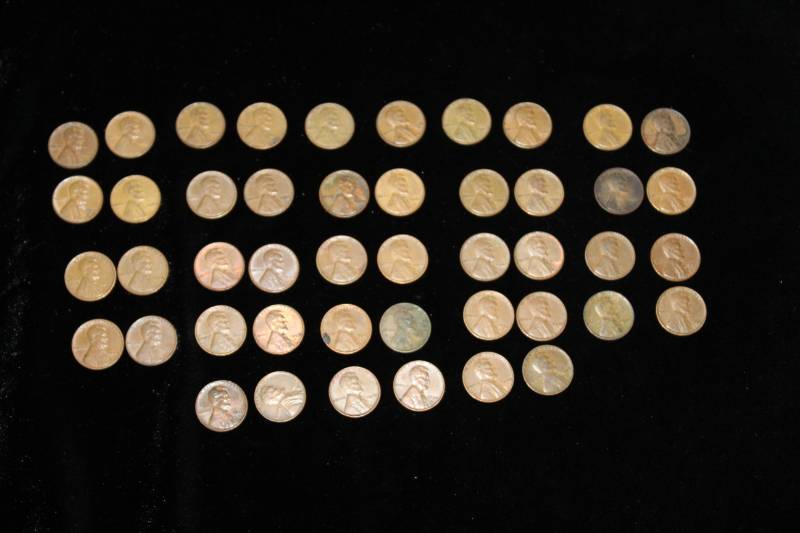 lot 159 image: Lot of (45) Lincoln Wheat Pennies