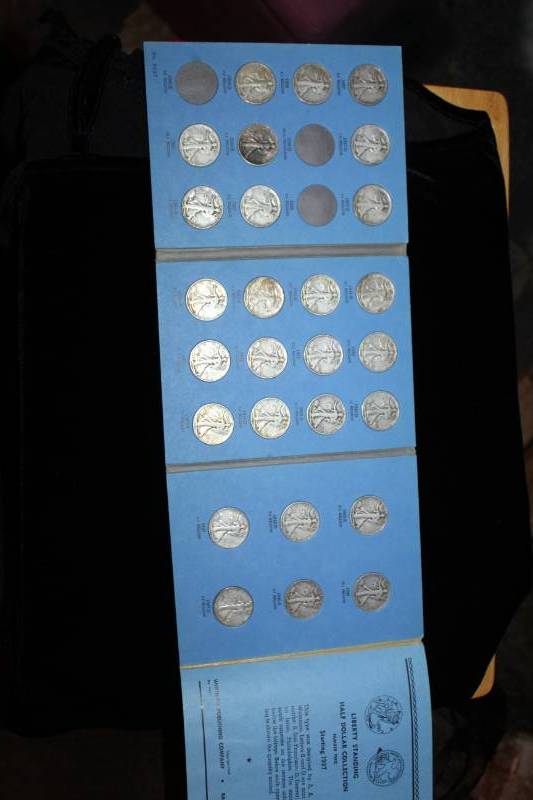 lot 177 image: Liberty Standing Half Dollar Blue Album 1937 to 1947