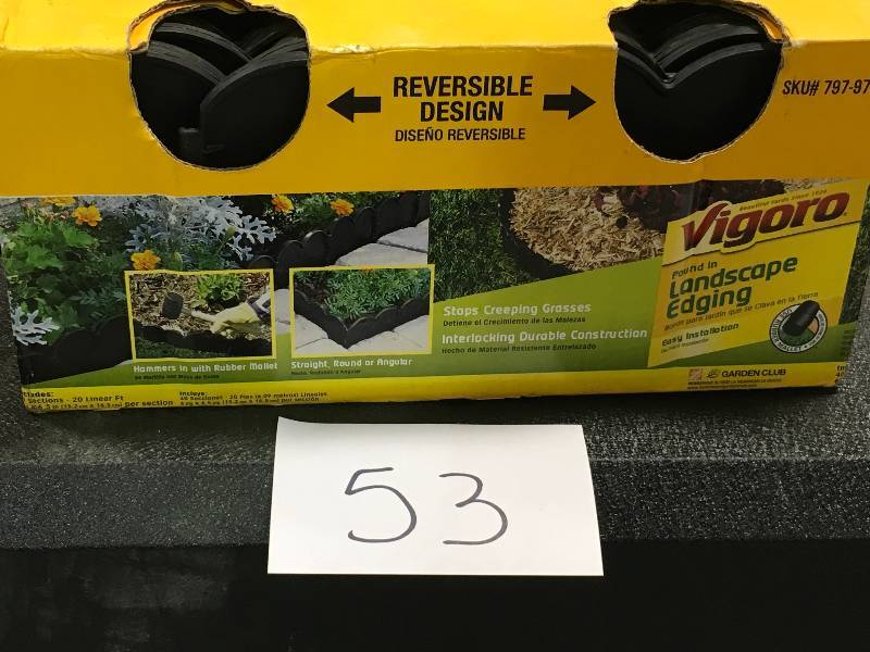 lot 53 image: VIGORO POUND IN LANDSCAPE EARTH LAWN EDGING COILED 20 50PLT