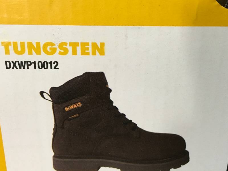 lot 70 image: DeWalt Footwear Mens DXWP10012 Tungsten Waterproof Aluminum Toe Boots  SIZE 14W not used