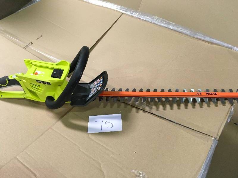 lot 75 image: RY40601 40 VOLT HEDGE TRIMMER in working conditions