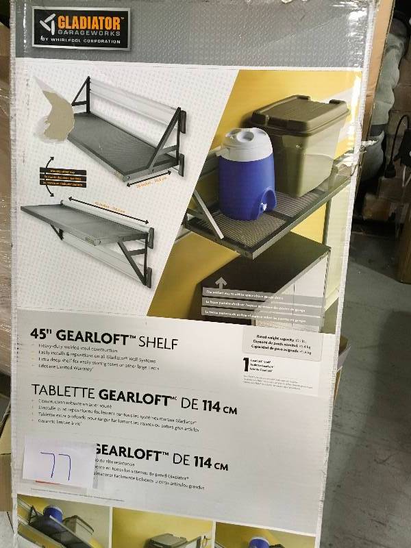 lot 77 image: Gladiator Garageworks 45 GearLoft Shelf