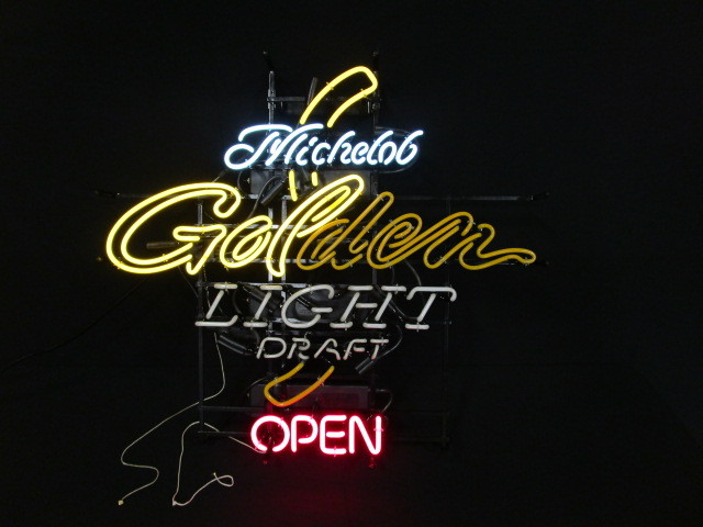 lot 11 image: Michelob Golden Light Draft Neon Sign
