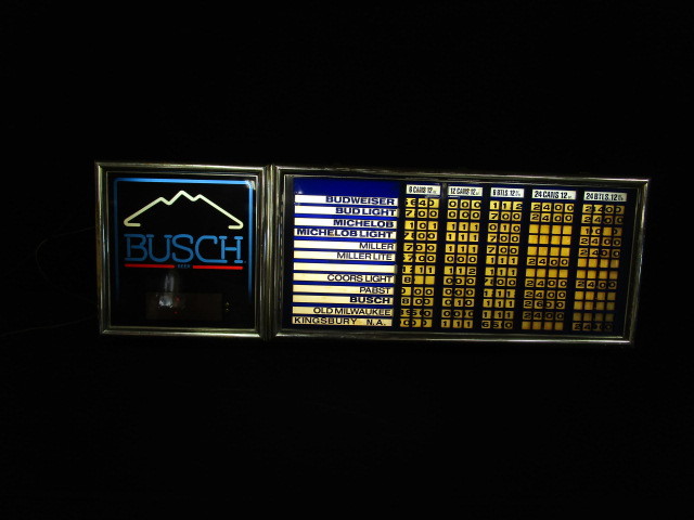 lot 30 image: Vintage Lighted Beer Price Sign