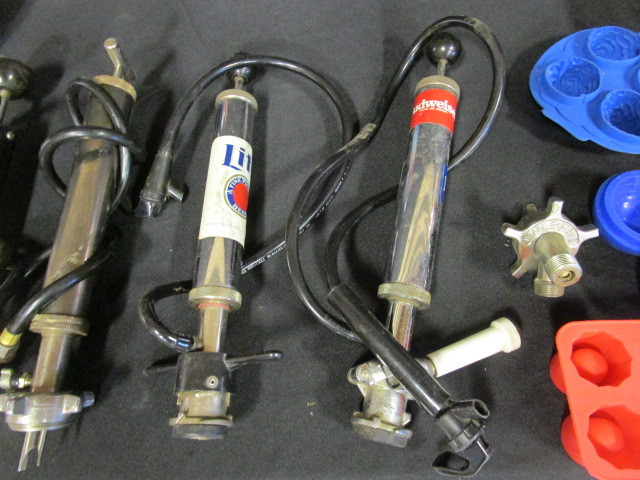 lot 40 image: Beer Taps, PBR Serving Trays, Shot Glasses, Jell-O Shot Molds