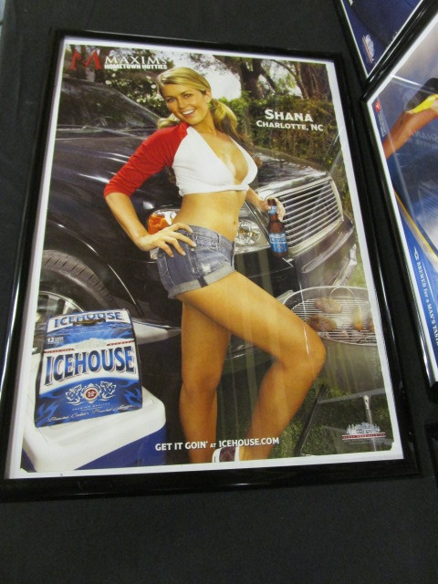 lot 53 image: (4) Framed Beer Posters