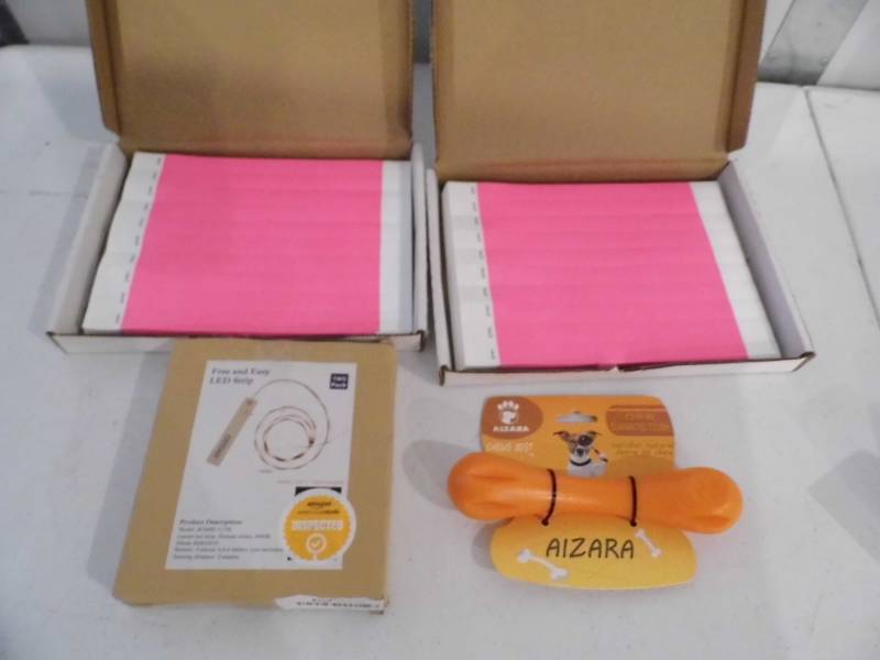 1,000 Neon Wristbands - Dog Bone - LED Light