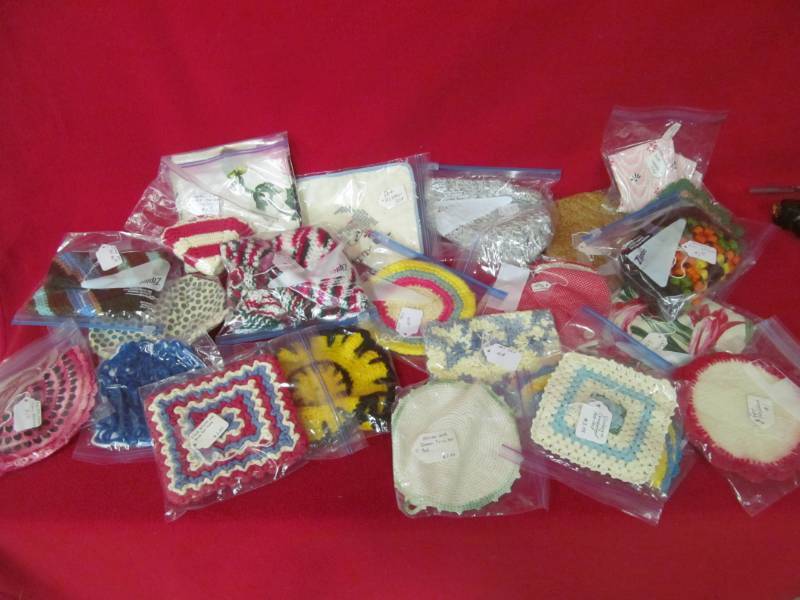 lot 35 image: vintage handmade hot pads