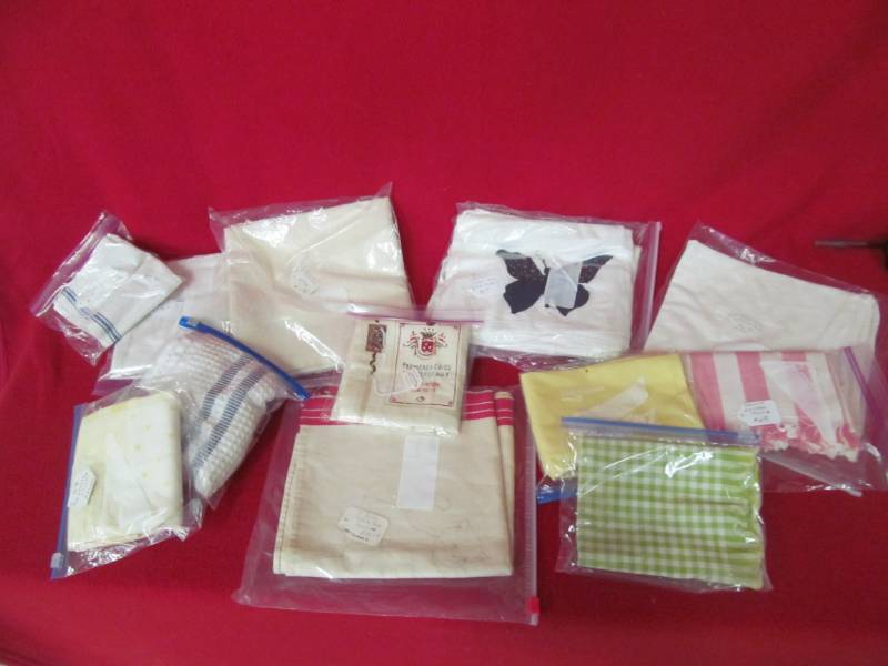 lot 37 image: feed sack dish towels