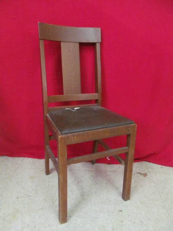 lot 56 image: Mission oak chair