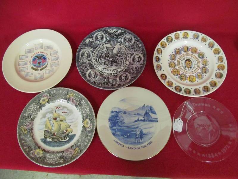lot 145 image: collectible Presidential plates